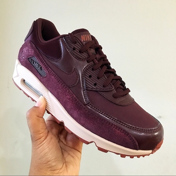 Women’s Nike Air Max 90 PRM Burgundy Crush - Picture 3 of 8